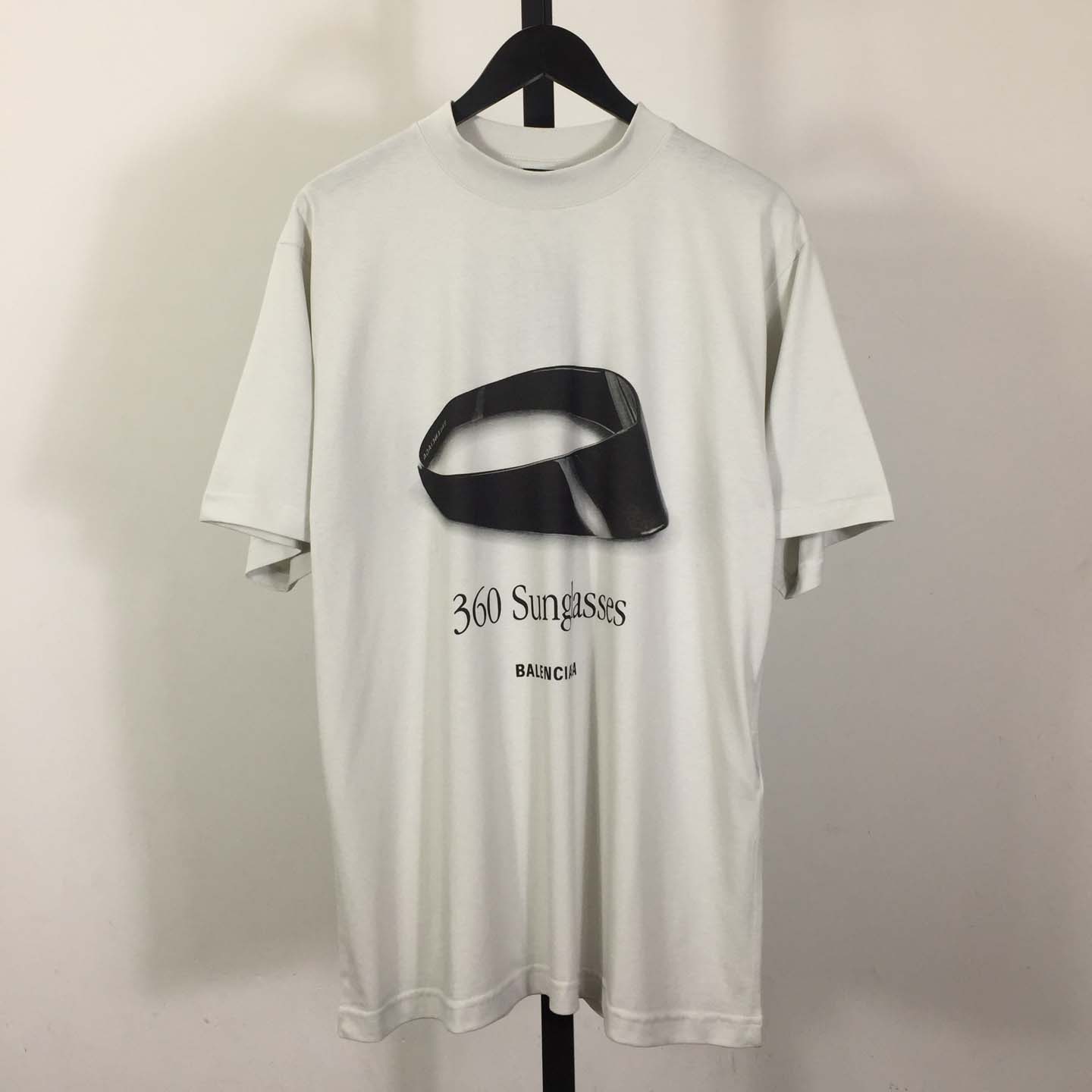 Balenciaga 360 Sunglasses T-Shirt Medium Fit In Dirty White Dry Jersey - EUR FASHION