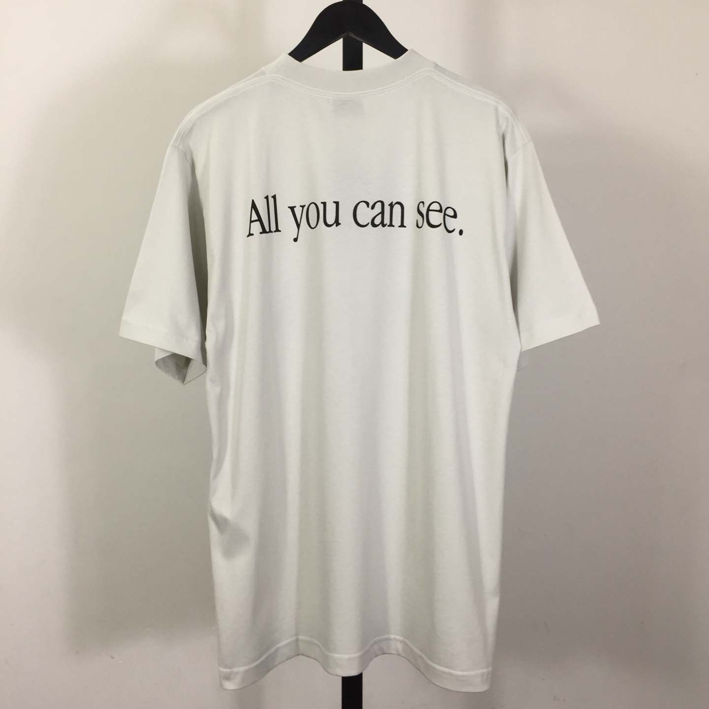 Balenciaga 360 Sunglasses T-Shirt Medium Fit In Dirty White Dry Jersey - EUR FASHION