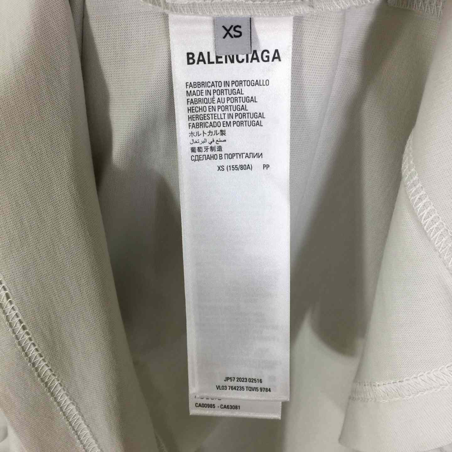 Balenciaga 360 Sunglasses T-Shirt Medium Fit In Dirty White Dry Jersey - EUR FASHION