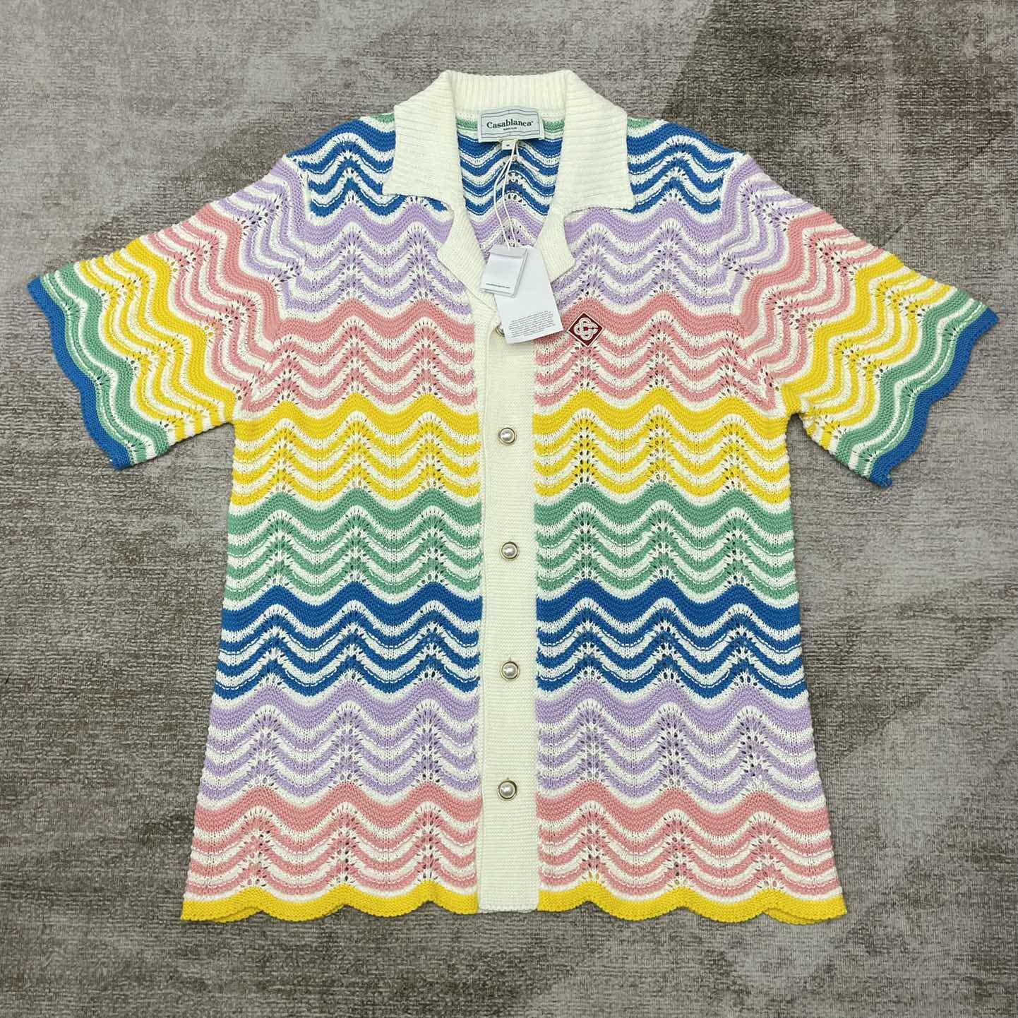 Casablanca Wave Crochet Shirt   D0056 - EUR FASHION