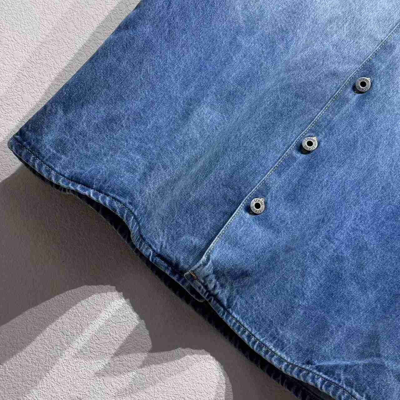 Loewe Anagram Short Sleeve Shirt In Denim - EUR FASHION