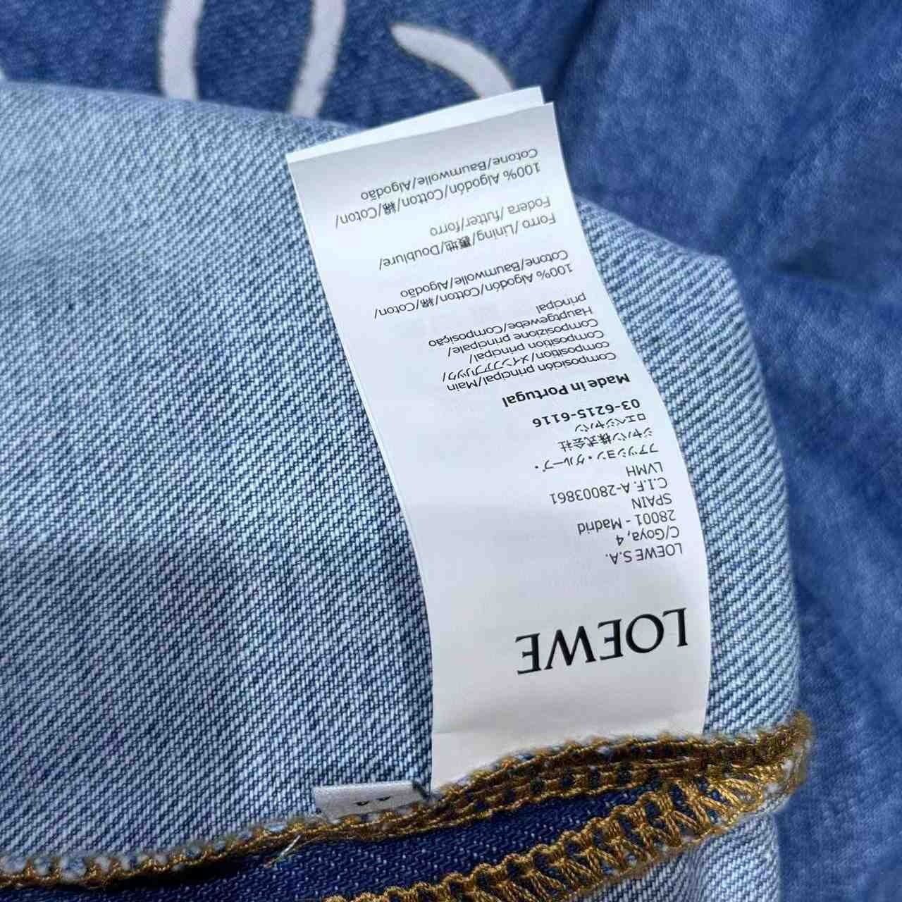 Loewe Anagram Short Sleeve Shirt In Denim - EUR FASHION