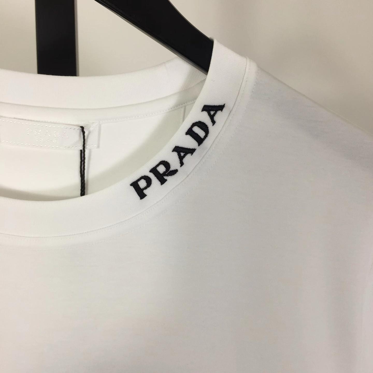 Prada Logo Cotton Tee - EUR FASHION