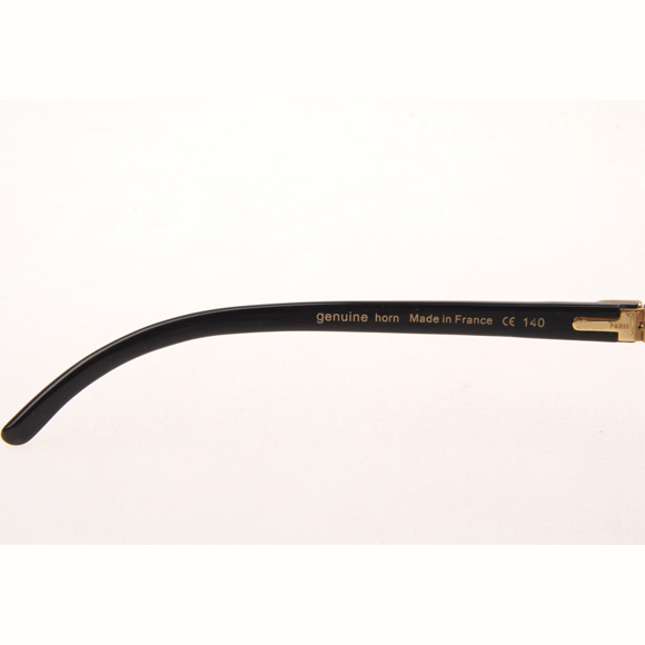 Cartier CT_3524012 Diamond Black Buffalo Eyeglasses In Gold Brown - EUR FASHION