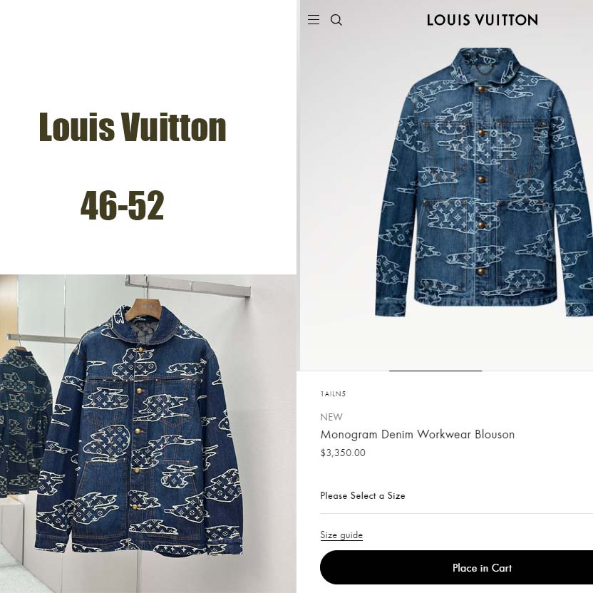 Louis Vuitton Monogram Denim Workwear Blouson   1AILN5 - EUR FASHION