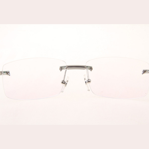 Cartier CT_3524012 Diamond Black Buffalo Eyeglasses In Silver - EUR FASHION