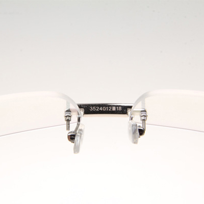 Cartier CT_3524012 Diamond Black Buffalo Eyeglasses In Silver - EUR FASHION