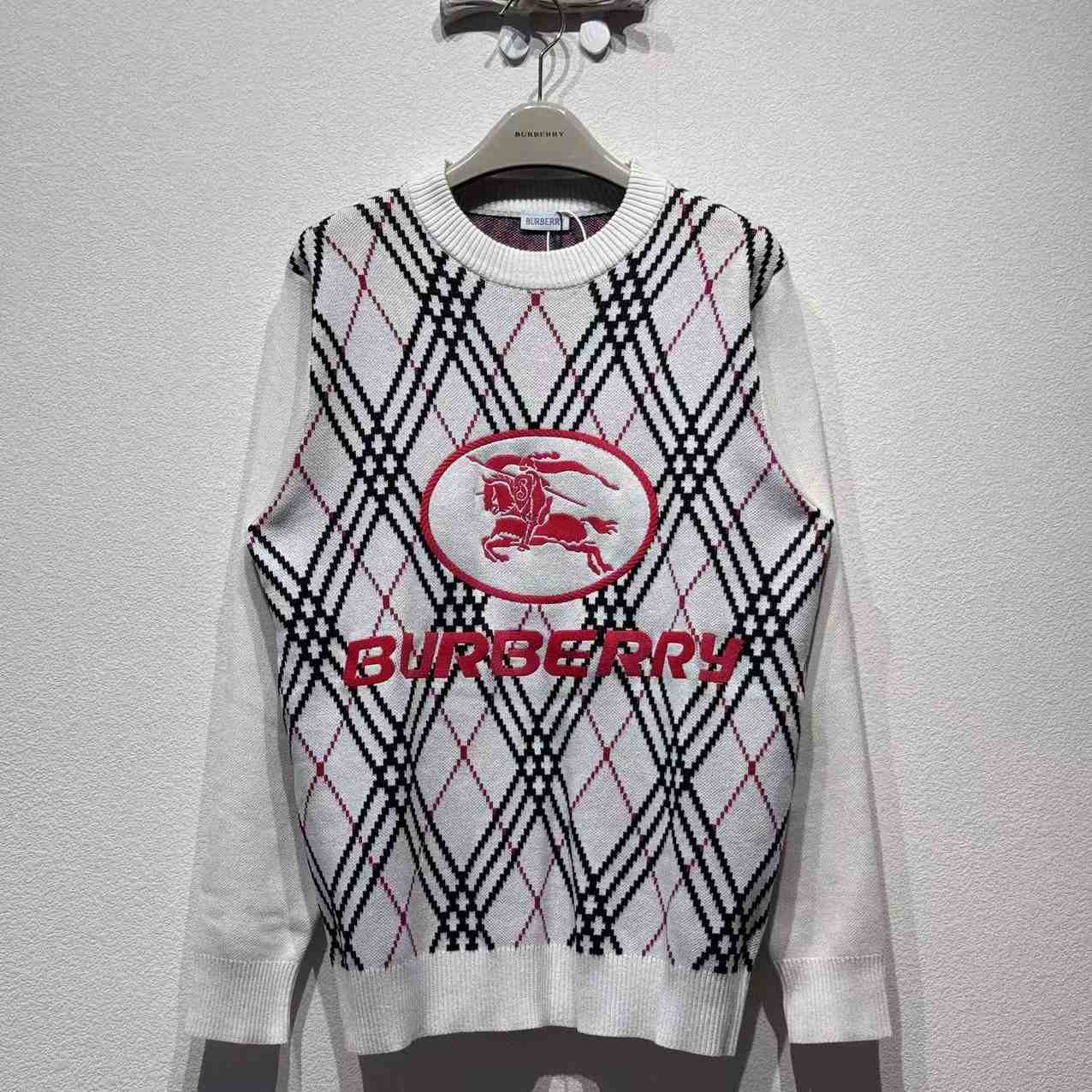 Burberry Argyle Check Wool Blend Sweater - EUR FASHION