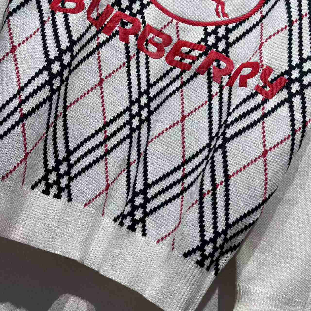 Burberry Argyle Check Wool Blend Sweater - EUR FASHION