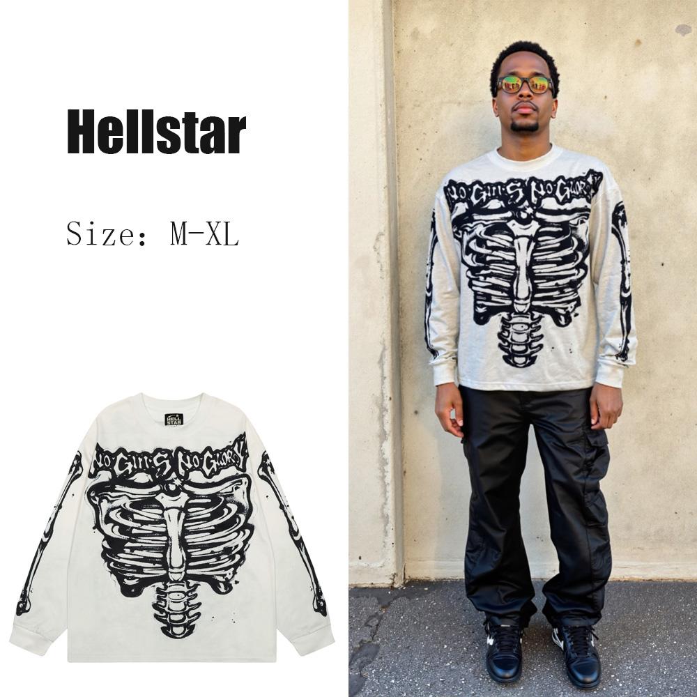 Hellstar Airbrushed Bones Longsleeve Shirt - EUR FASHION