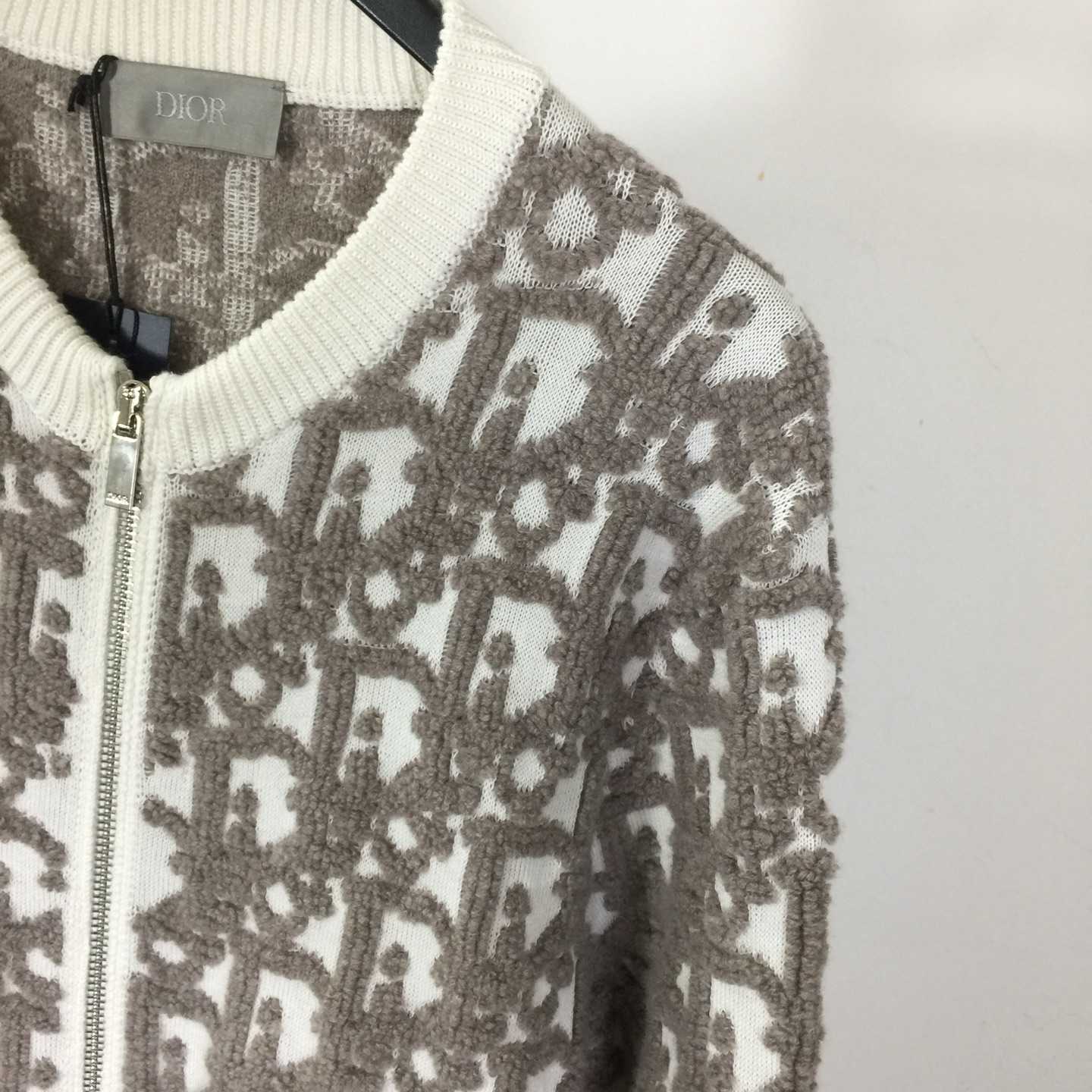 Dior Oblique Cardigan White Wool - EUR FASHION
