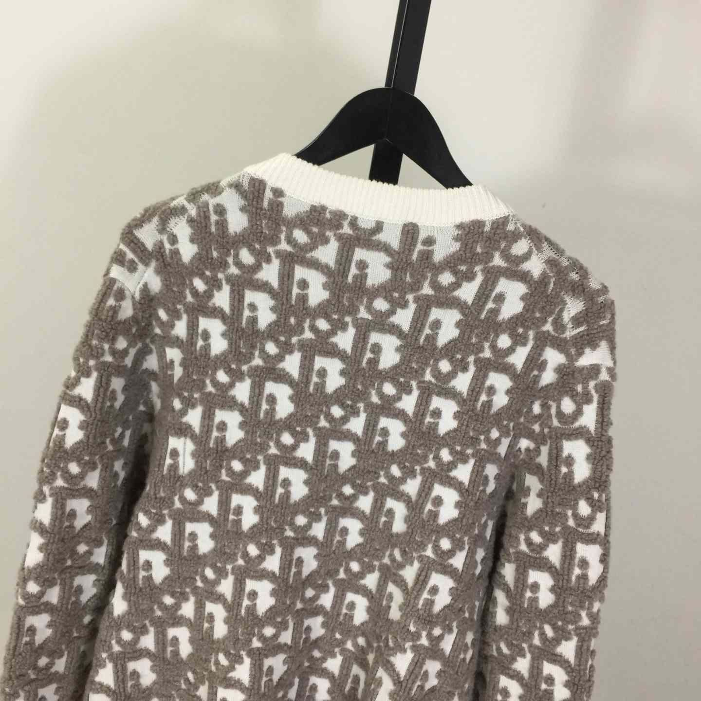 Dior Oblique Cardigan White Wool - EUR FASHION