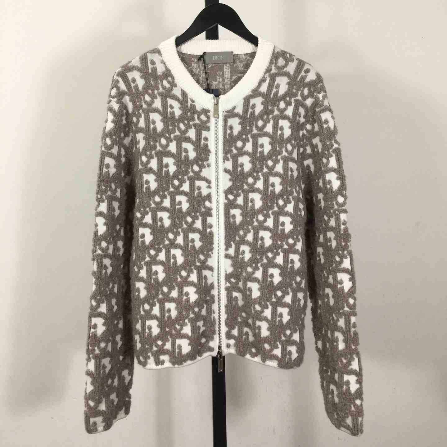 Dior Oblique Cardigan White Wool - EUR FASHION
