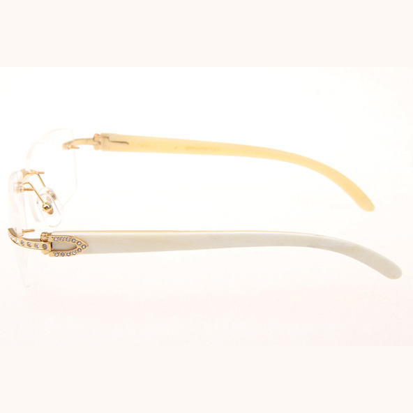 Cartier CT_3524012 Diamond White Buffalo Eyeglasses In Gold - EUR FASHION