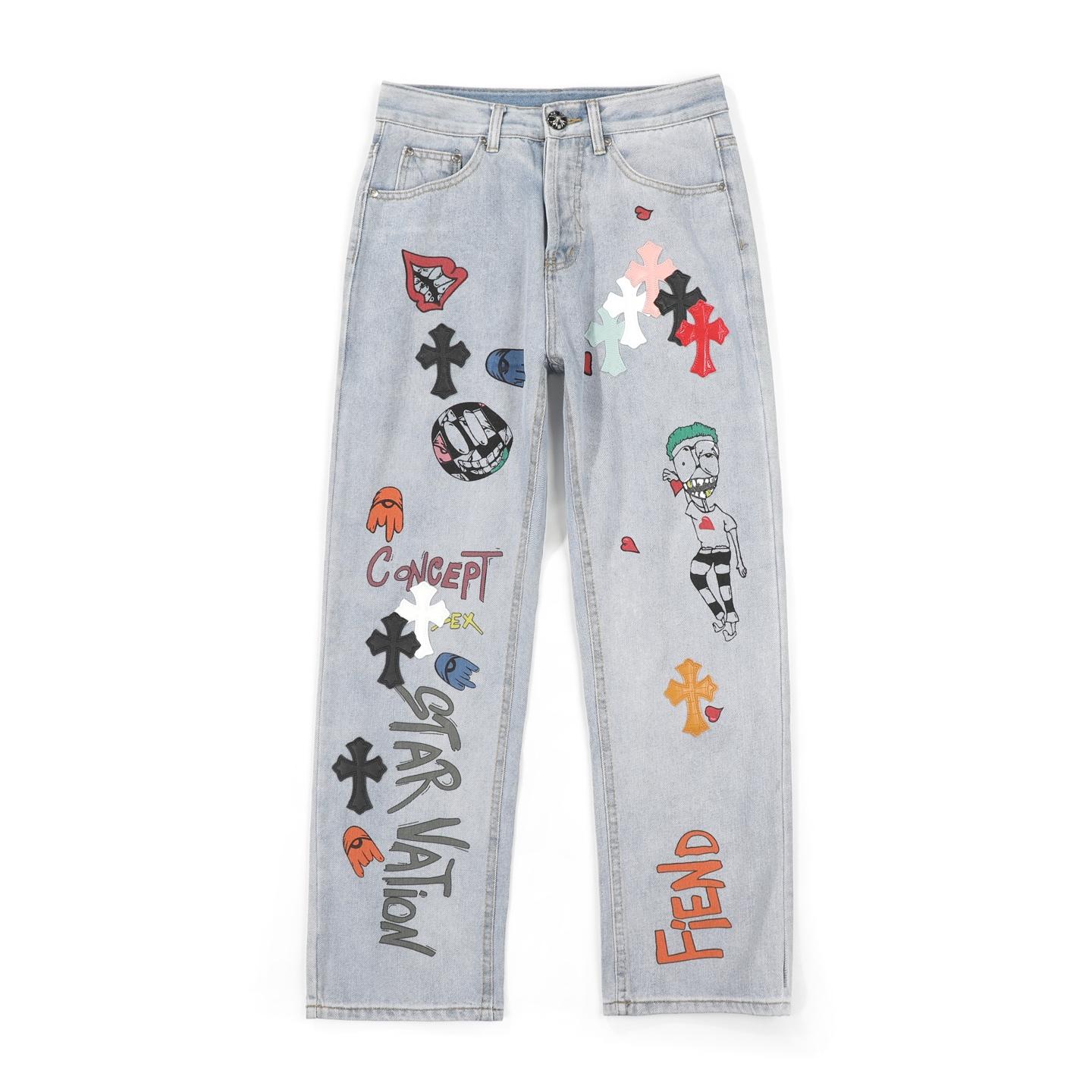 Chrome Hearts Jeans - EUR FASHION