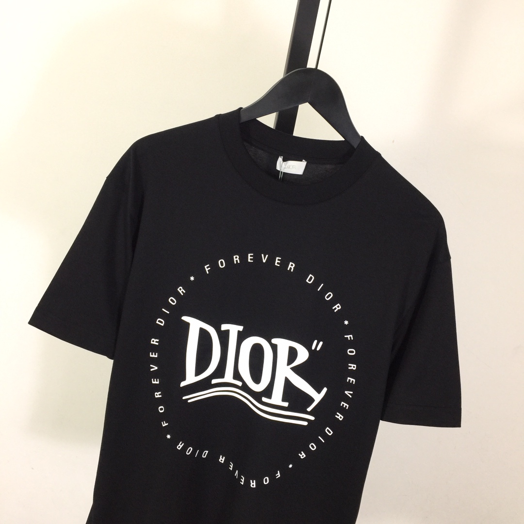 Dior Logo Cotton T-Shirt  - EUR FASHION