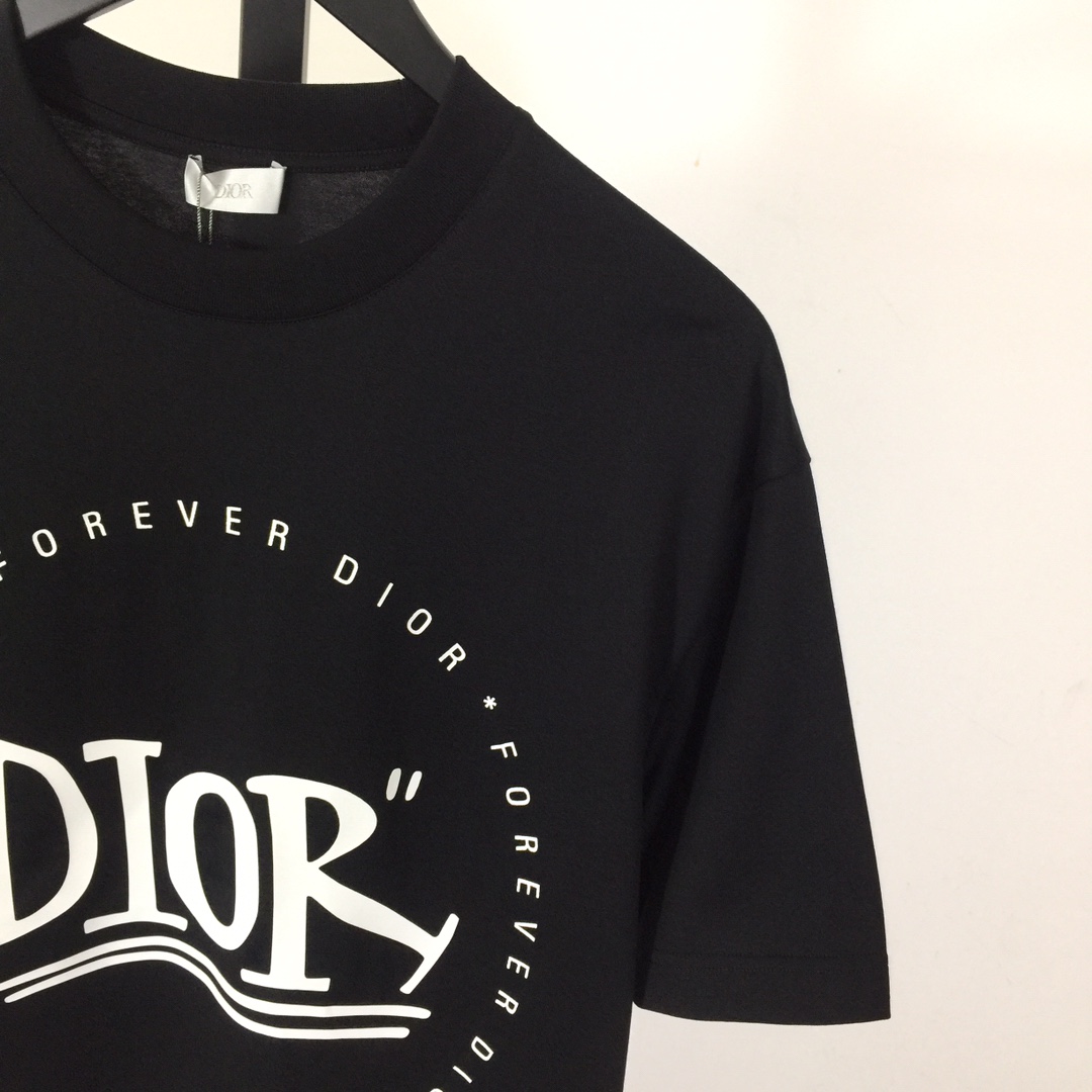 Dior Logo Cotton T-Shirt  - EUR FASHION