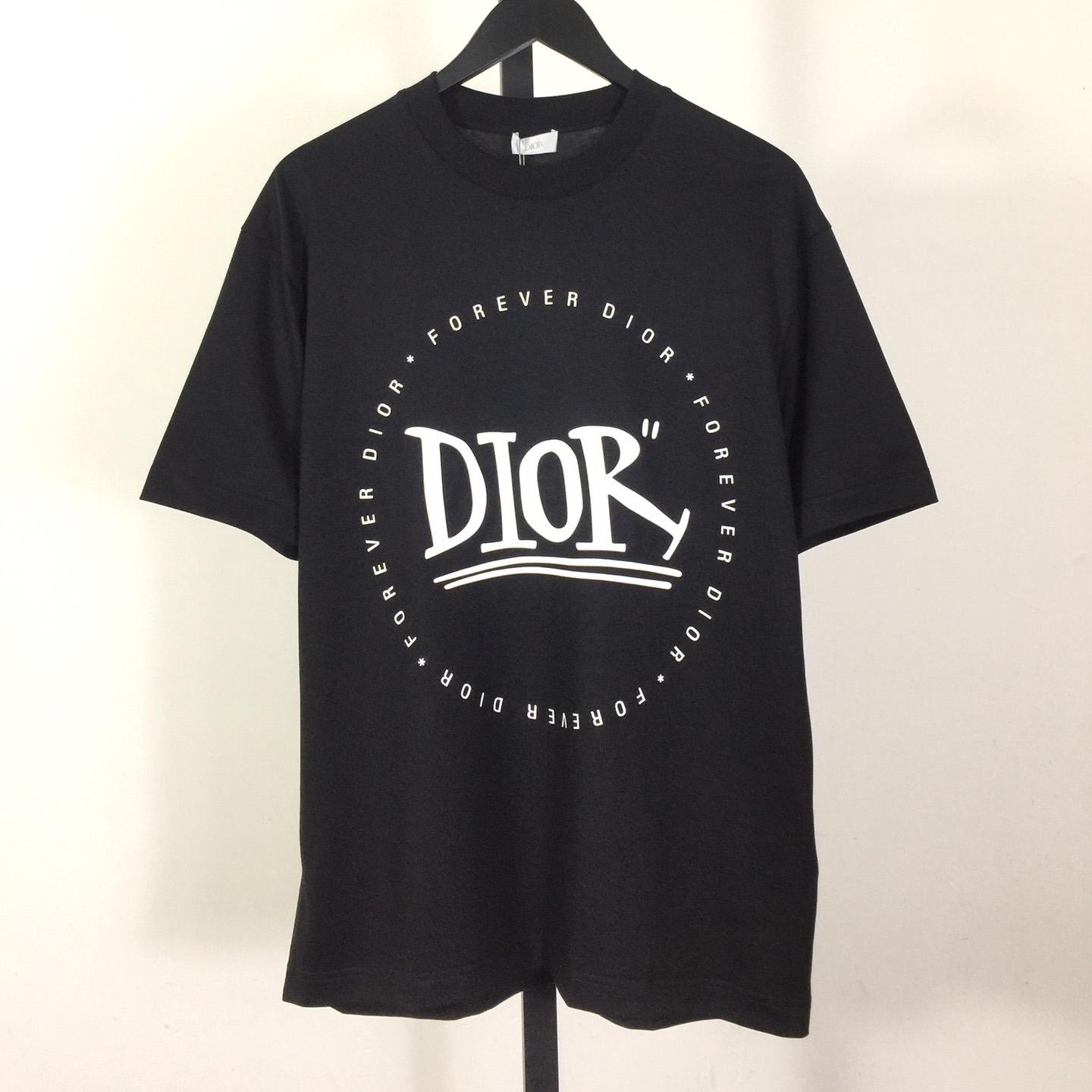 Dior Logo Cotton T-Shirt  - EUR FASHION