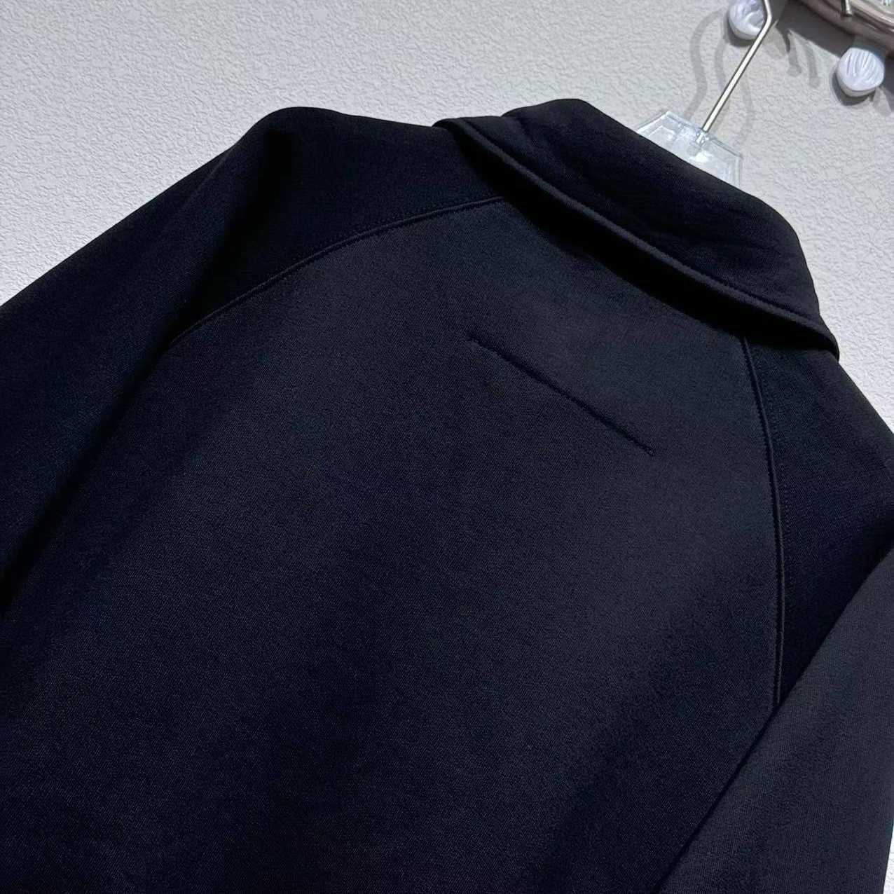 Givenchy Embroidered Logo Fleece Polo Sweatshirt In Black - EUR FASHION