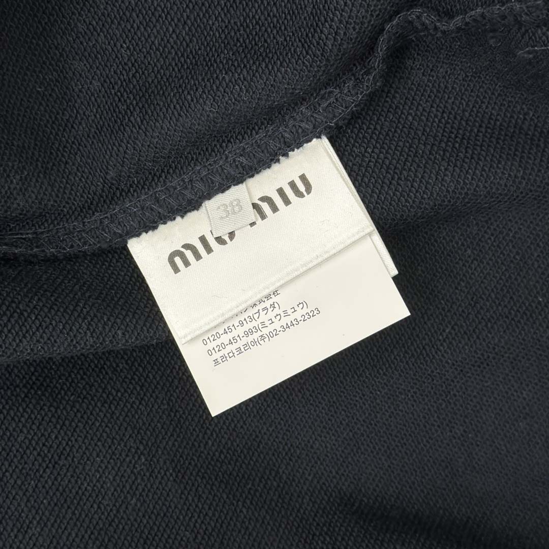Miu Miu Half-zip Cotton Sweatshirt - EUR FASHION