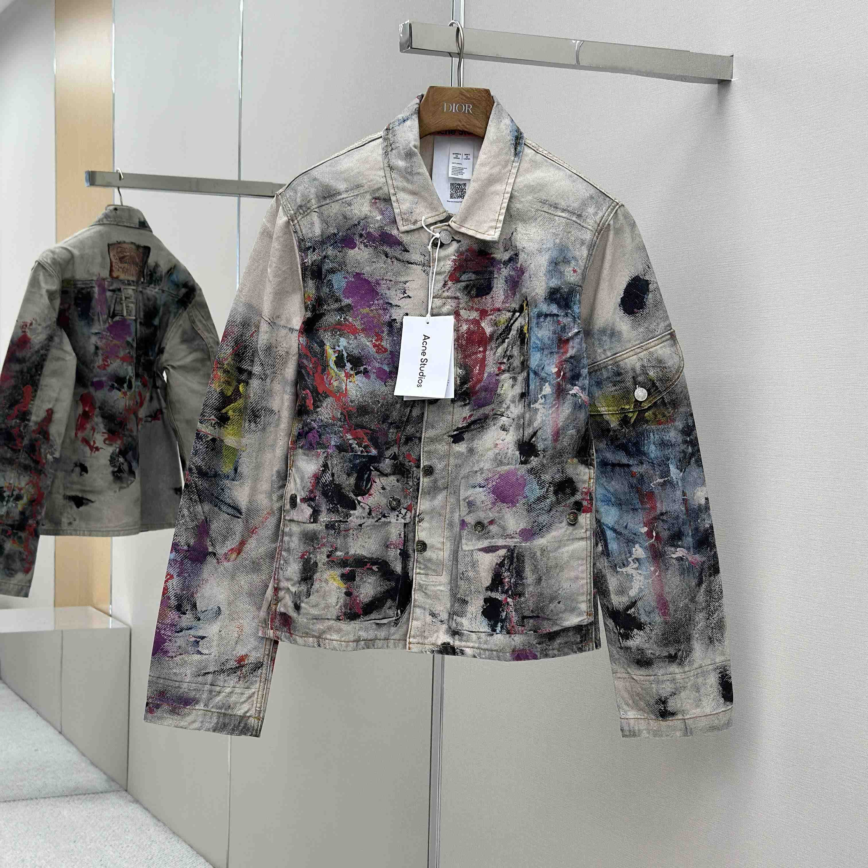 Acne Studios Jacket Trompe L'oeil Print - EUR FASHION