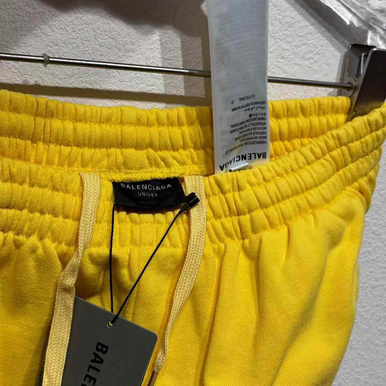 Balenciaga x Scholl Logo Embroidered Yellow Pants - EUR FASHION
