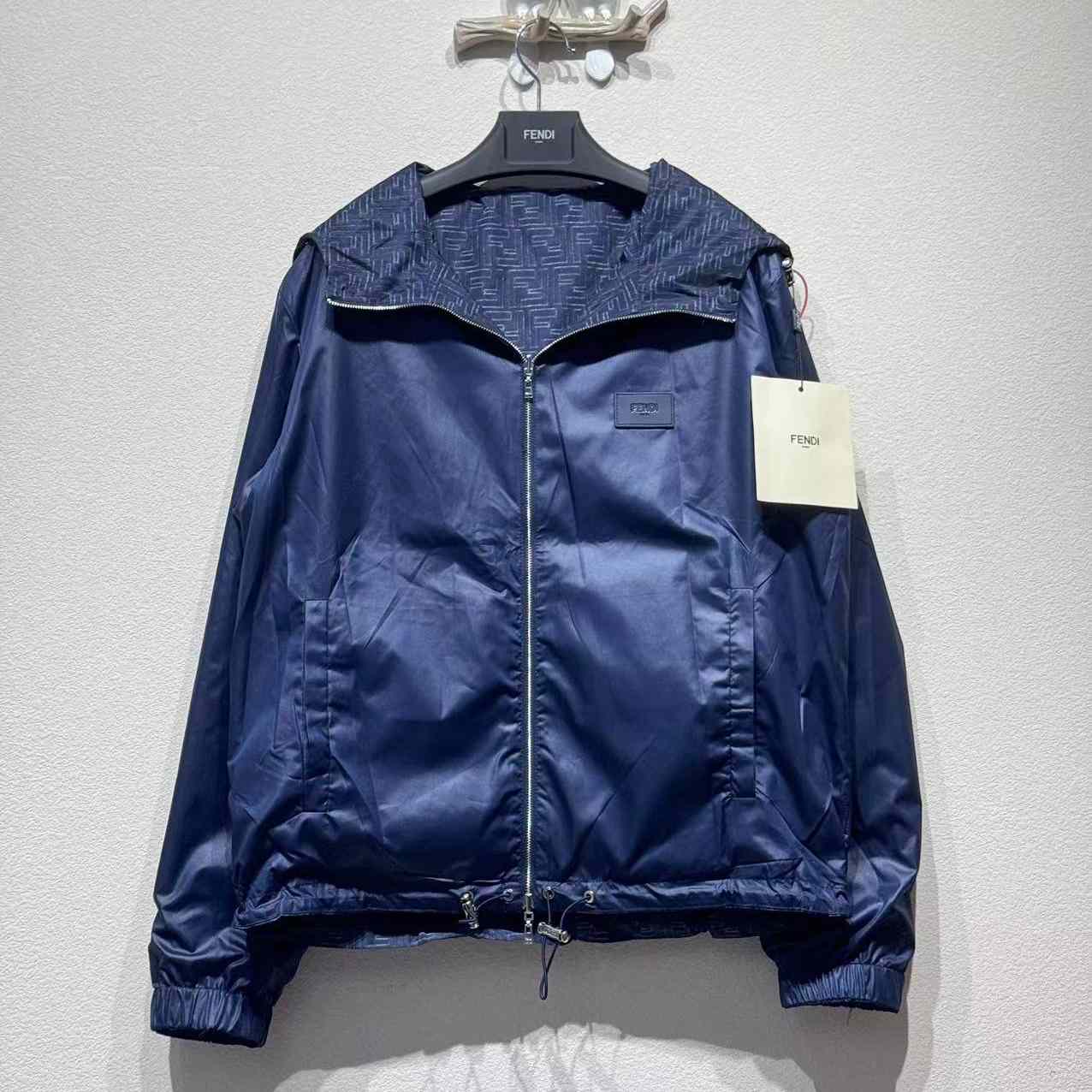 Fendi Blue FF Nylon Jacket - EUR FASHION