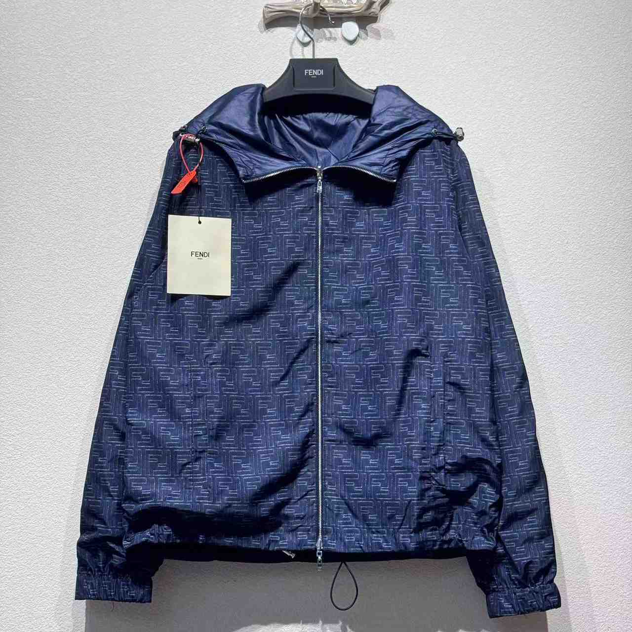 Fendi Blue FF Nylon Jacket - EUR FASHION