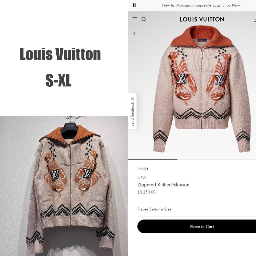 Louis Vuitton Zippered Knitted Blouson   1AIM56 - EUR FASHION