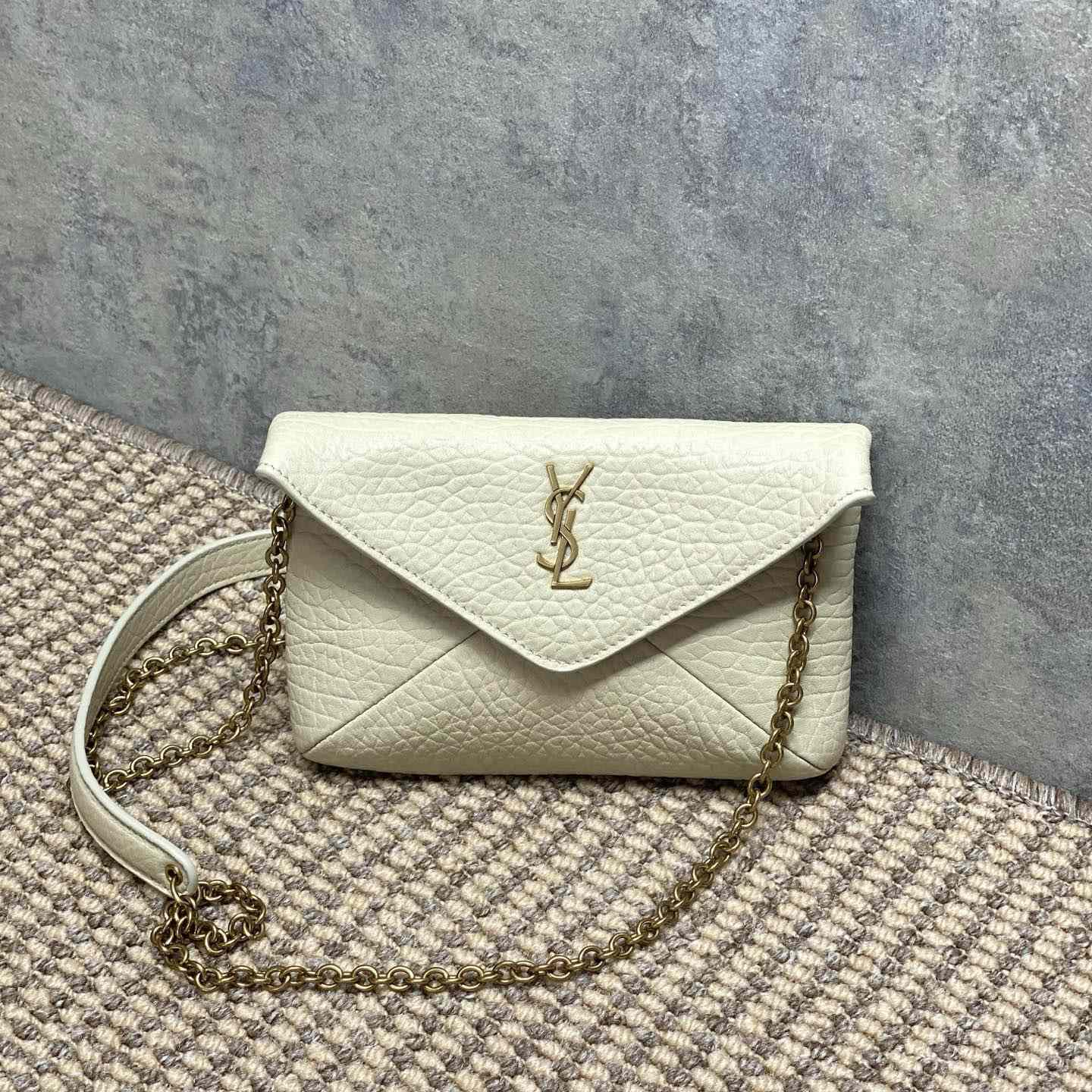 Saint Laurent Cassandre Chain Pouch In Lambskin - EUR FASHION