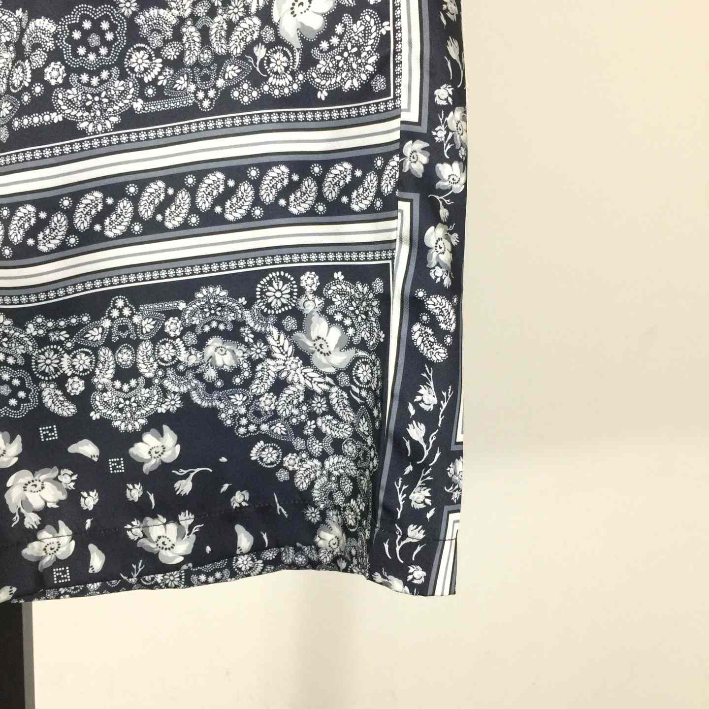 Fendi White And Blue Silk Shirt & Shorts - EUR FASHION