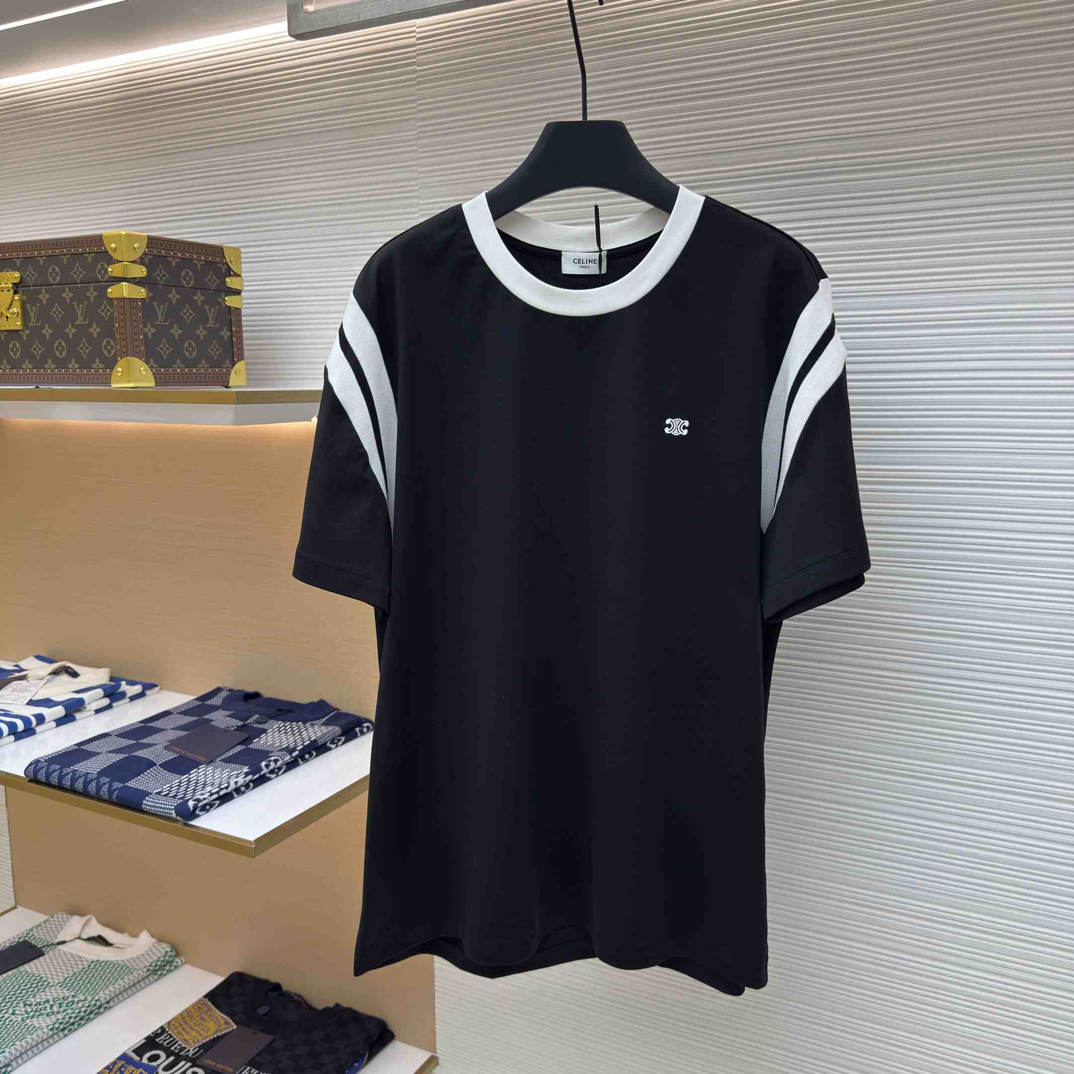 Celine Triomphe Regular T-shirt In Cotton Jersey - EUR FASHION