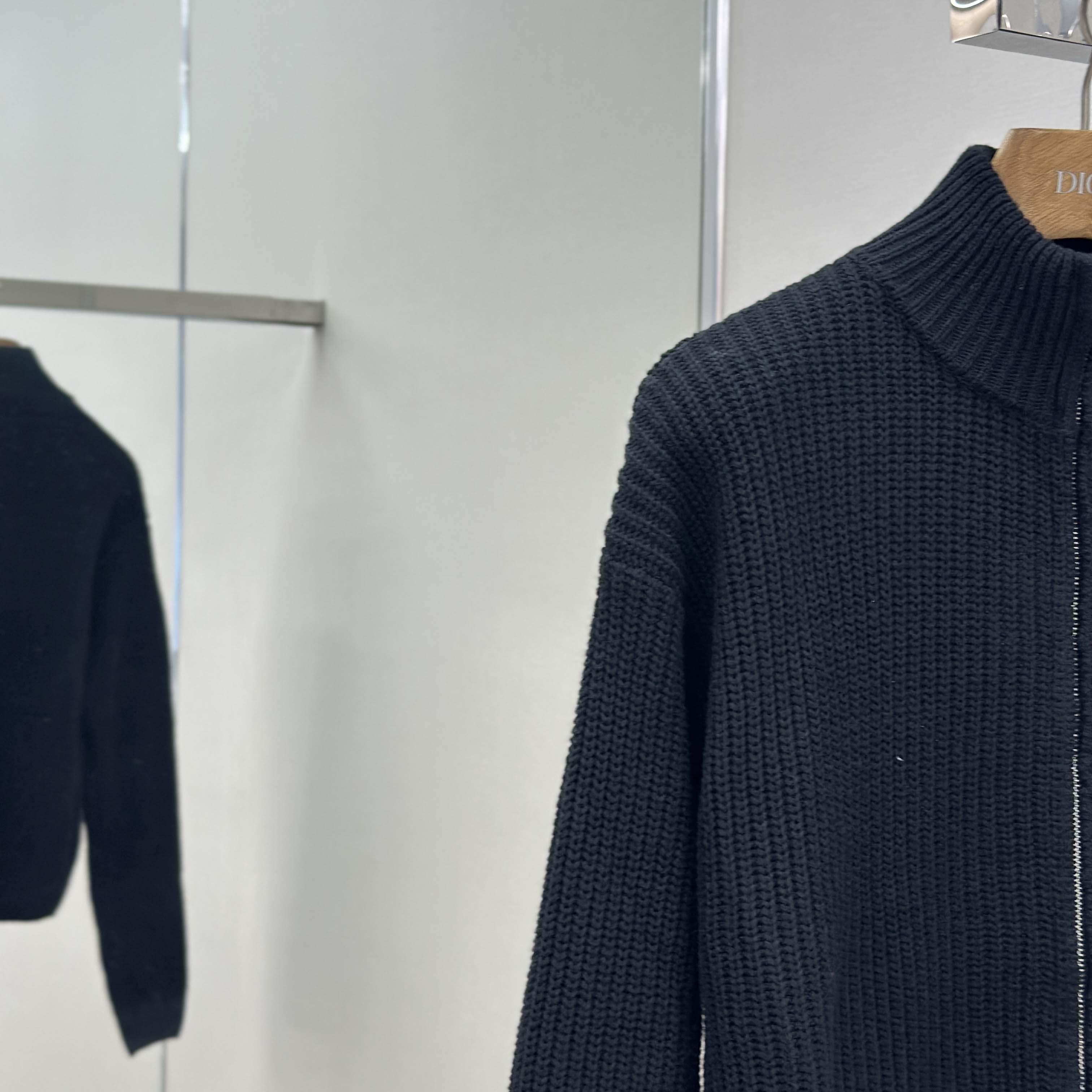Celine Triomphe Trucker Sweater In Ribbed Wool  - EUR FASHION