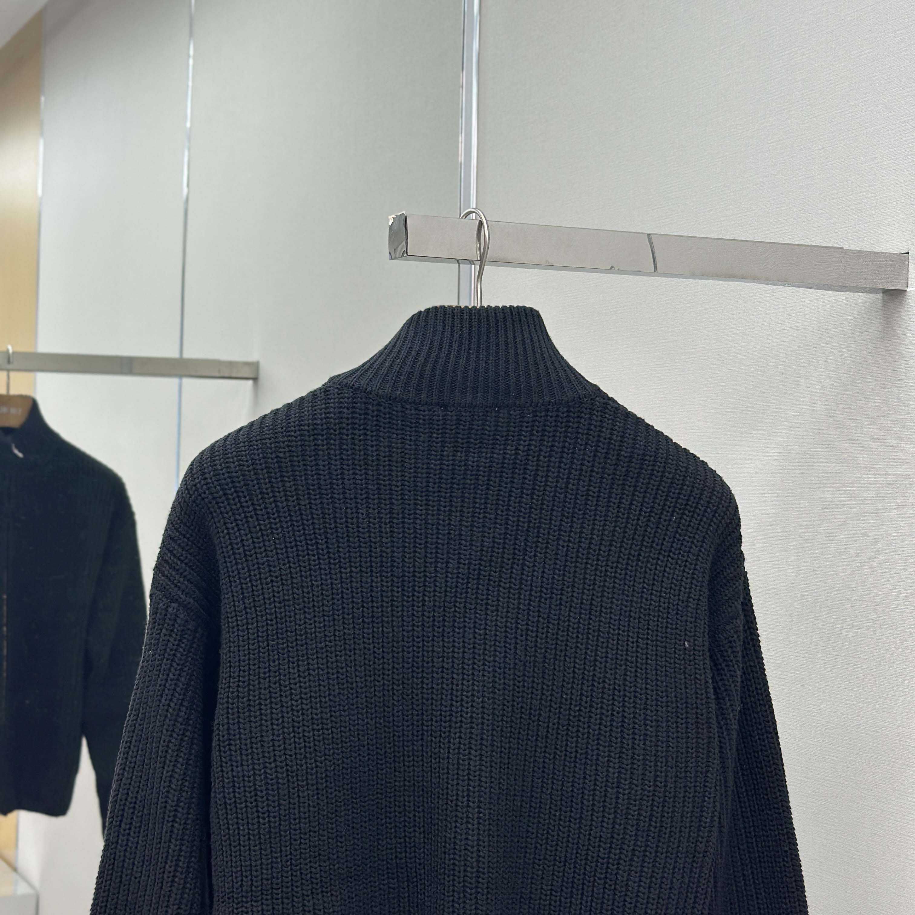 Celine Triomphe Trucker Sweater In Ribbed Wool  - EUR FASHION