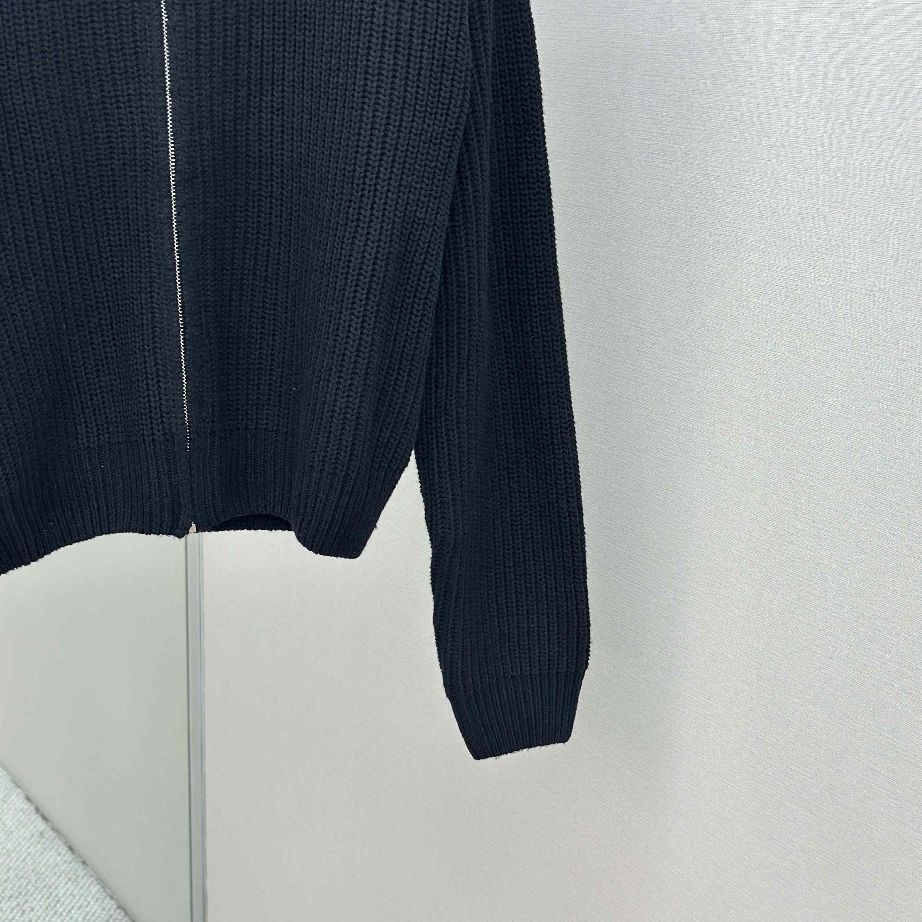 Celine Triomphe Trucker Sweater In Ribbed Wool  - EUR FASHION