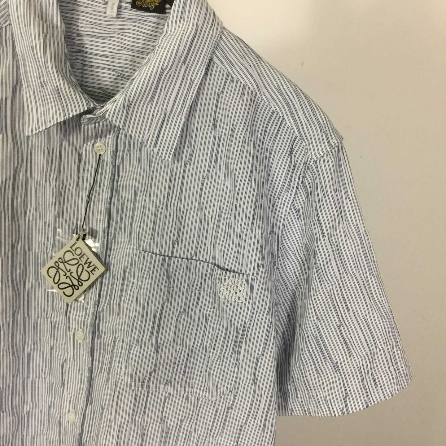 Loewe Striped Short-Sleeve Shirt 'Blue/White' - EUR FASHION