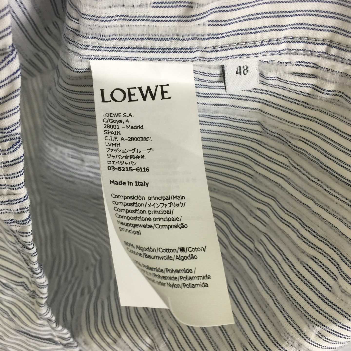 Loewe Striped Short-Sleeve Shirt 'Blue/White' - EUR FASHION