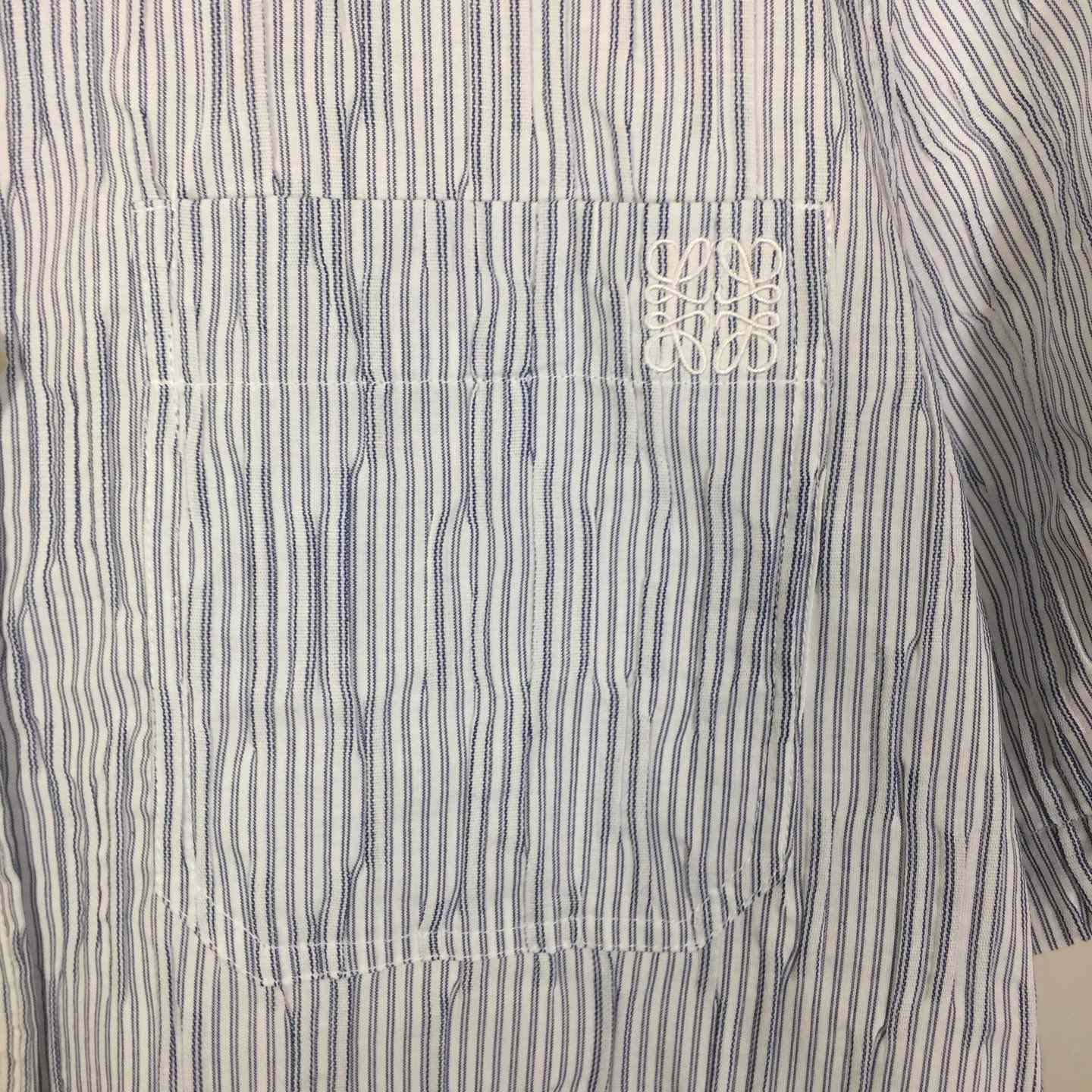 Loewe Striped Short-Sleeve Shirt 'Blue/White' - EUR FASHION