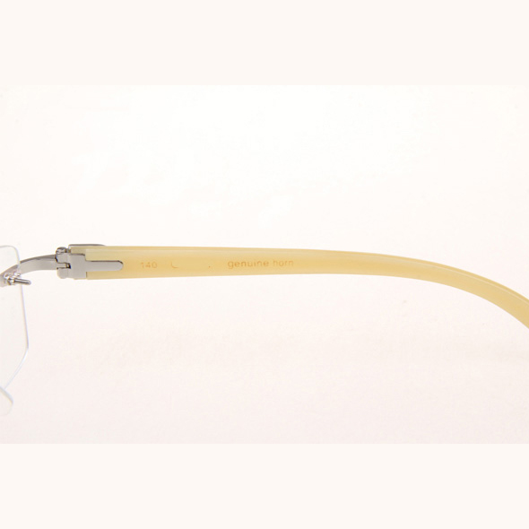 Cartier CT_3524012 Diamond White Buffalo Eyeglasses In Silver - EUR FASHION