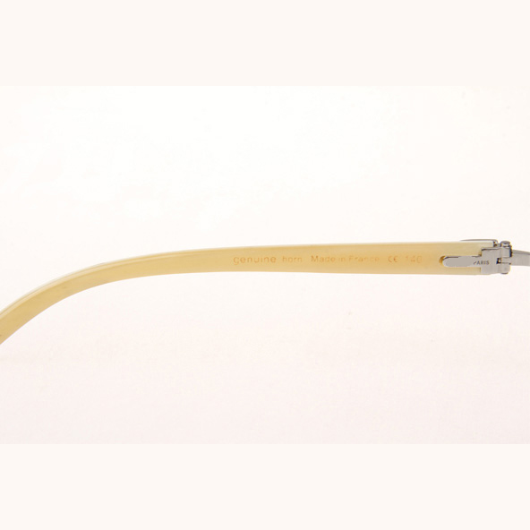 Cartier CT_3524012 Diamond White Buffalo Eyeglasses In Silver - EUR FASHION