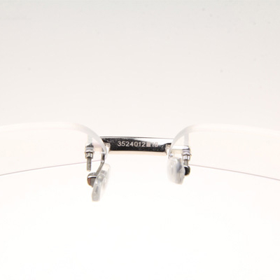 Cartier CT_3524012 Diamond White Buffalo Eyeglasses In Silver - EUR FASHION