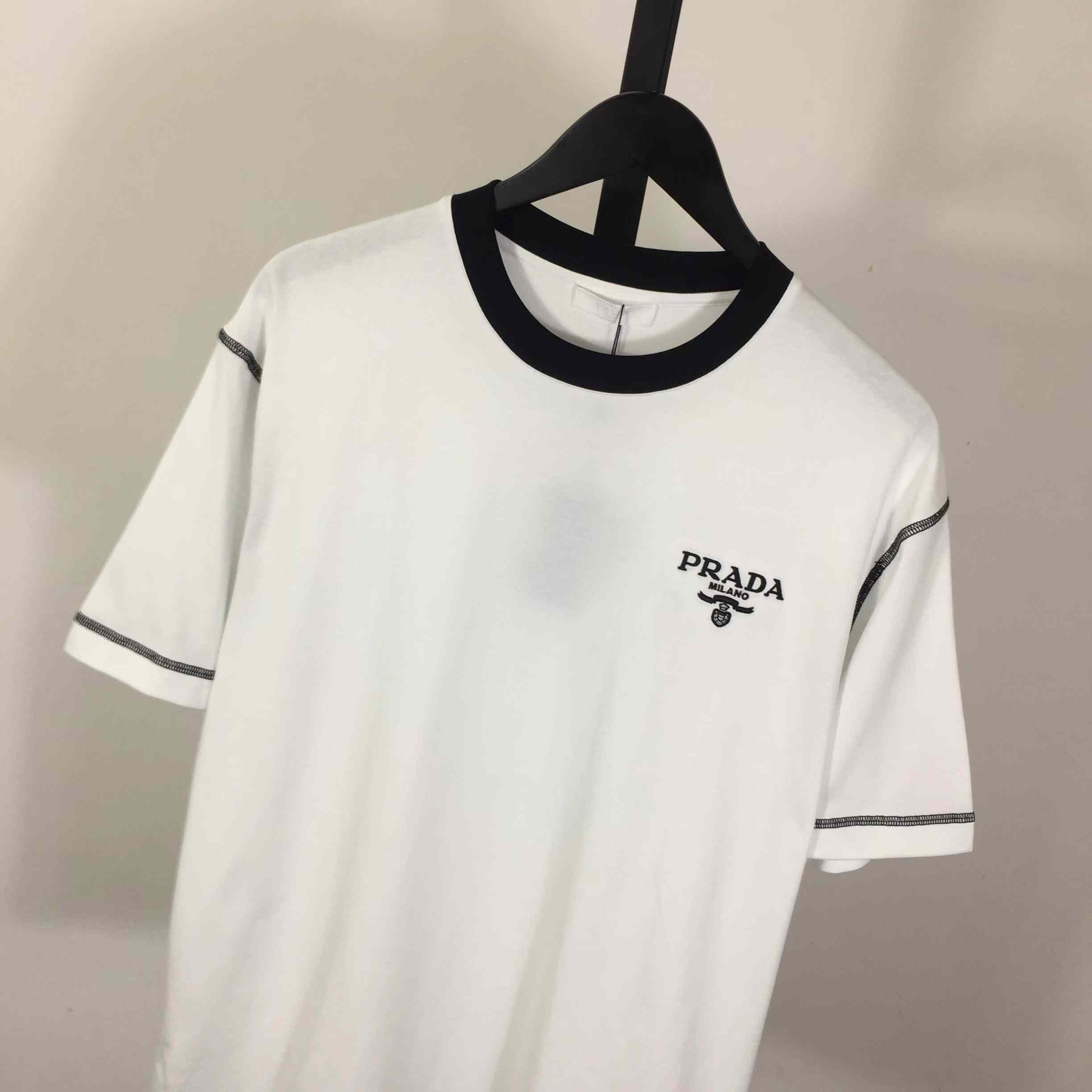 Prada Logo Cotton Tee - EUR FASHION