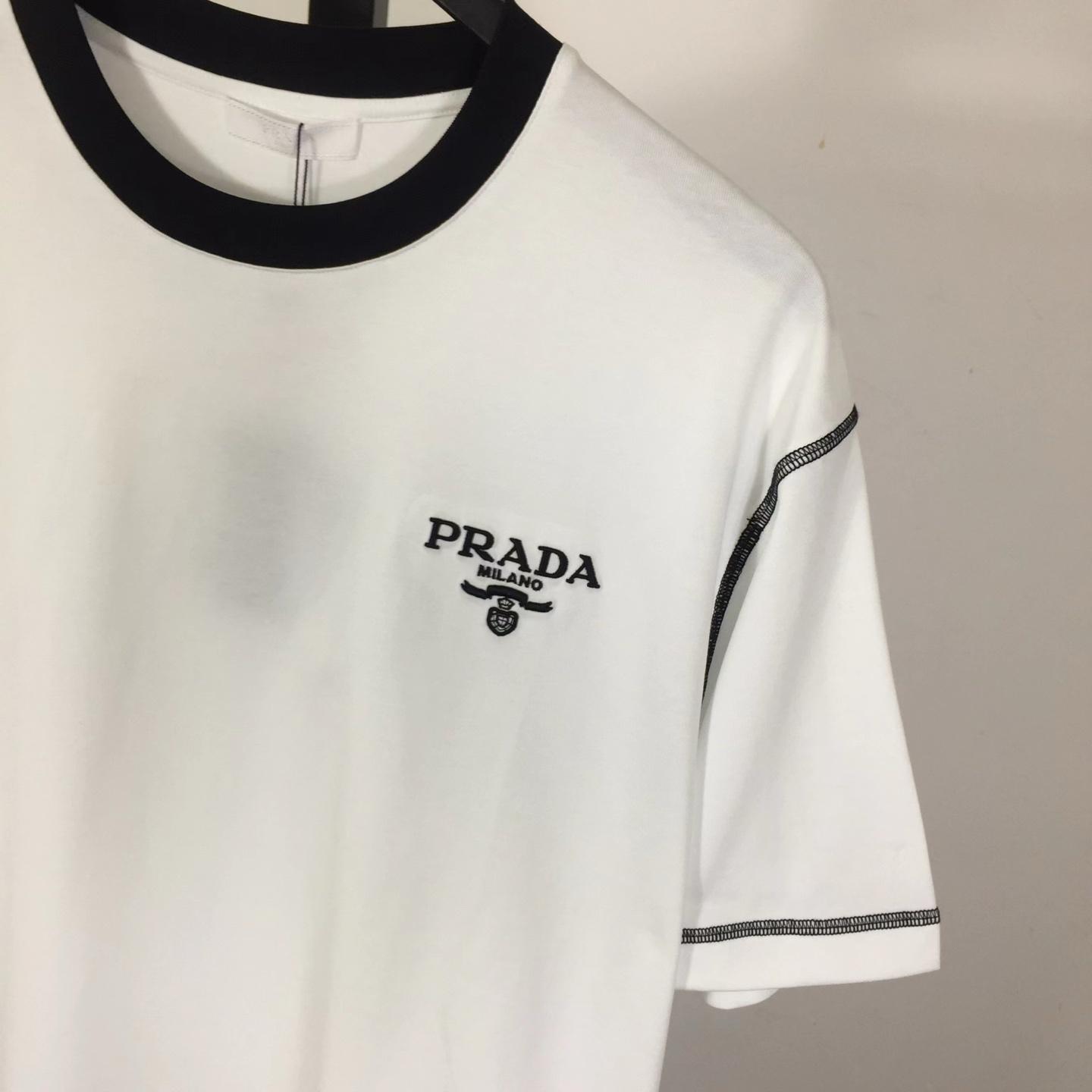 Prada Logo Cotton Tee - EUR FASHION
