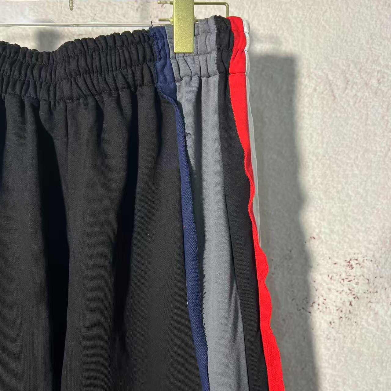 Balenciaga Cut-Up Oversized Sweatpants In Faded Black And White Dry Fleece - EUR FASHION