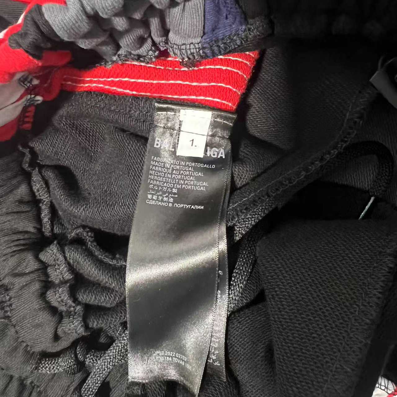 Balenciaga Cut-Up Oversized Sweatpants In Faded Black And White Dry Fleece - EUR FASHION