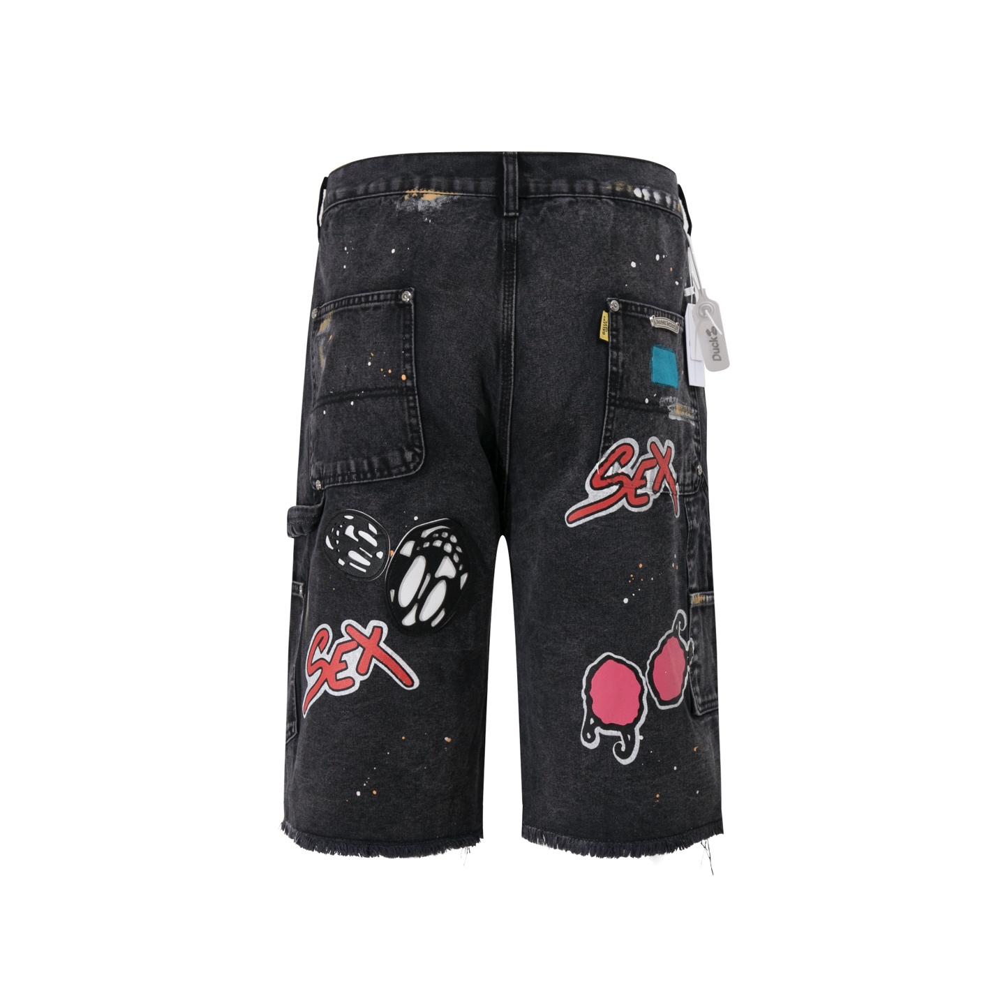 Chrome Hearts Denim Shorts - EUR FASHION