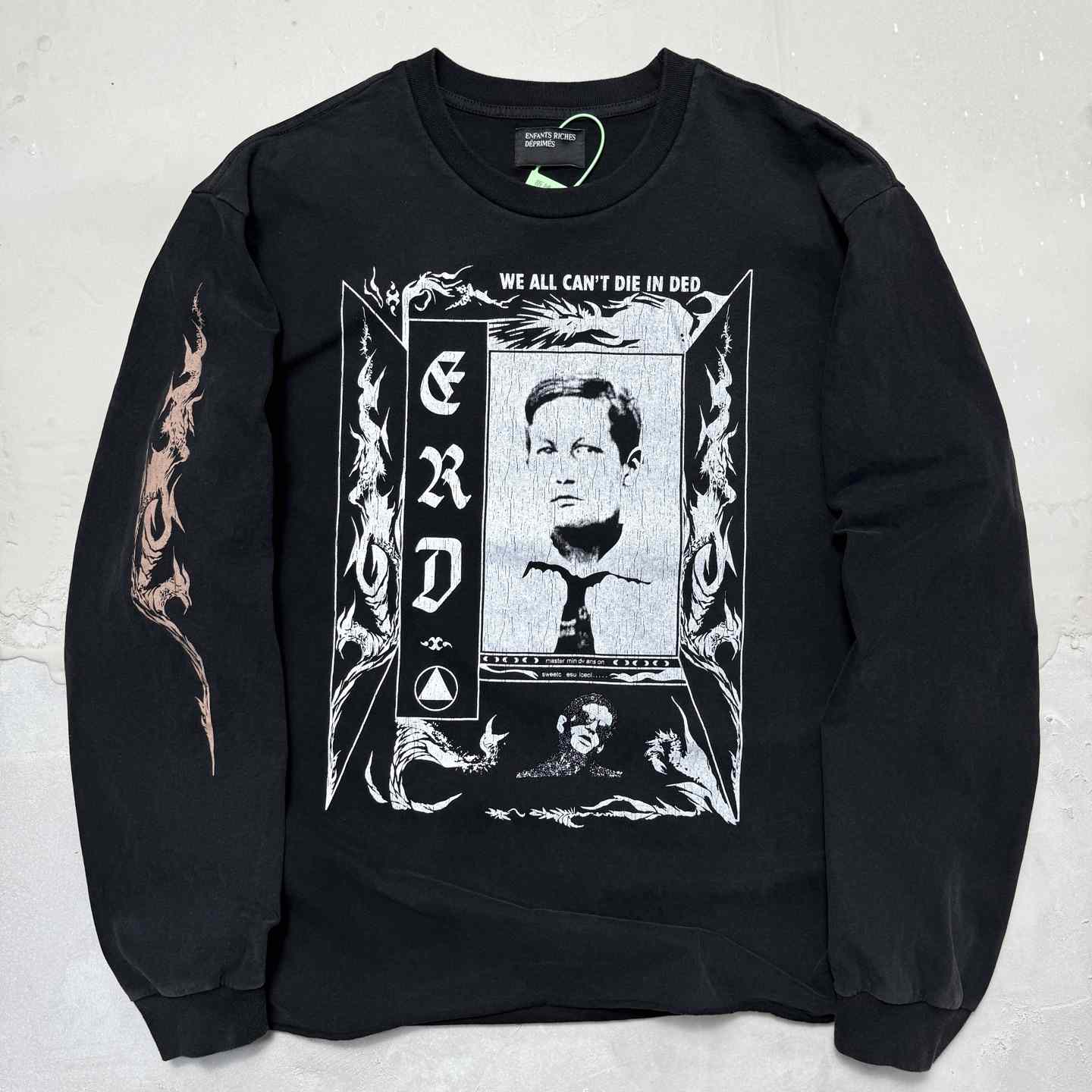 Enfants Riches Deprimes Die In Bed Long Sleeve Tee Shirt Black - EUR FASHION