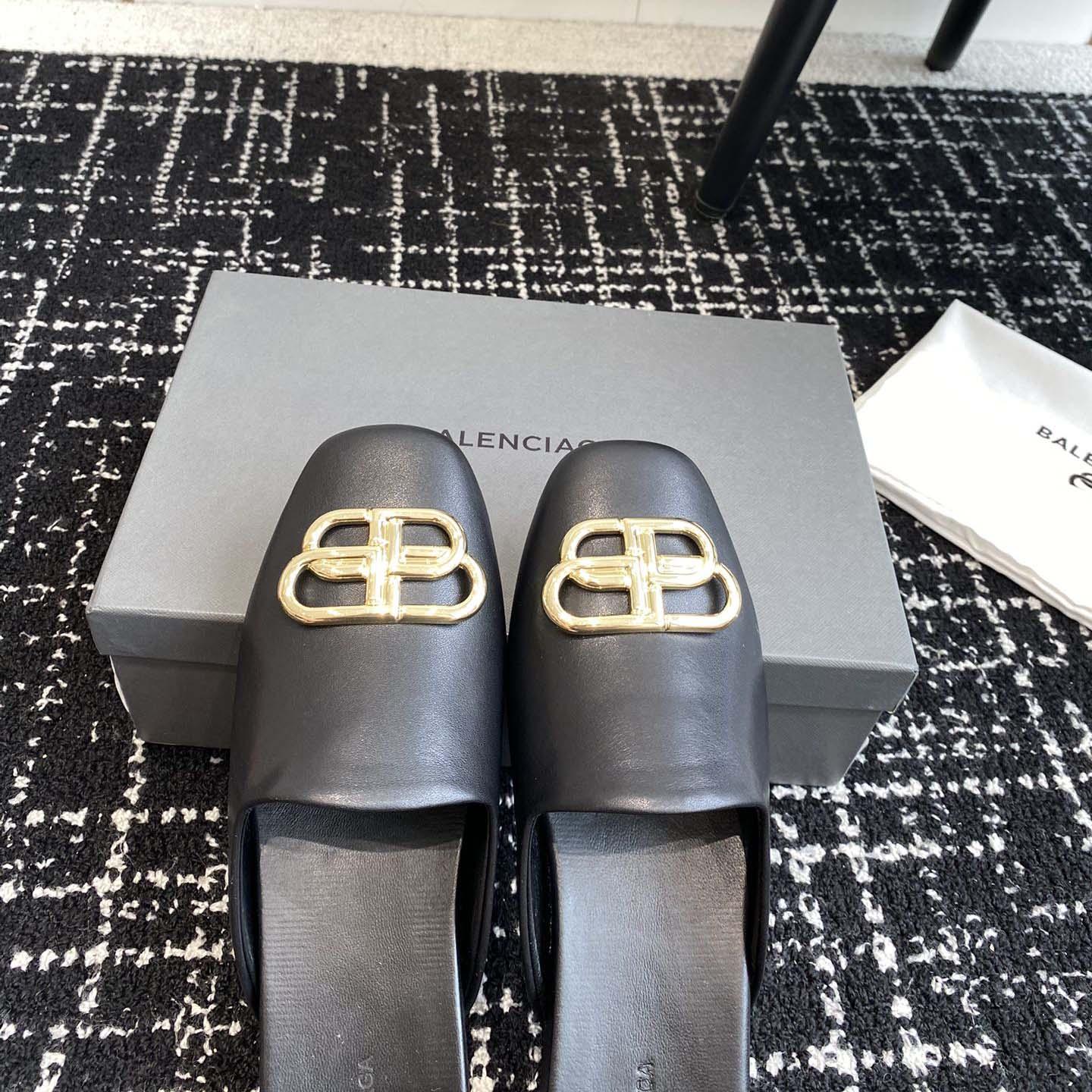 Balenciaga Flat Cosy BB Mule Slide Sandals - EUR FASHION