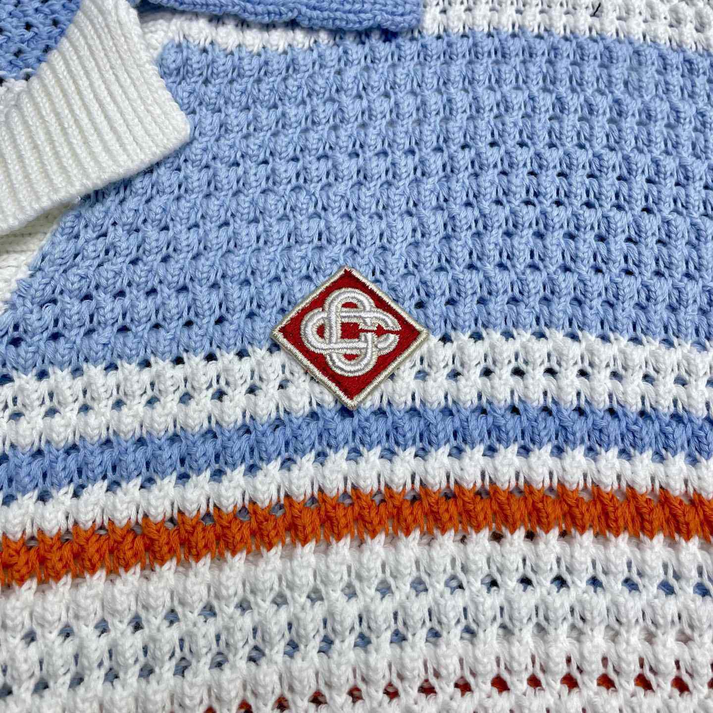 Casablanca Cotton Tennis Short Sleeve Crochet Shirt    D0103 - EUR FASHION