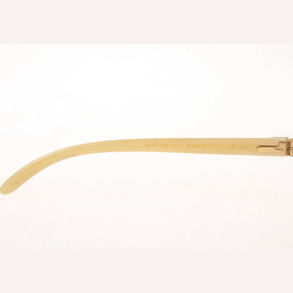 Cartier CT_3524012 Diamond White Buffalo Sunglasses In Gold Brown - EUR FASHION